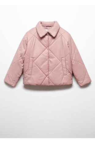 کاپشن منگو صورتی دخترانه مانگو 67080656