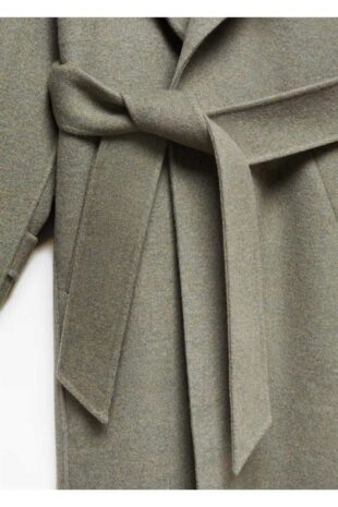 پالتو منگو خاکی زنانه مانگو 67030451