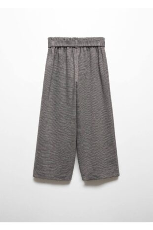 شلوار منگو سیاه فاق نرمال دخترانه مانگو 57048637