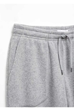 شلوار منگو خاکستری فاق نرمال مردانه مانگو 57057736