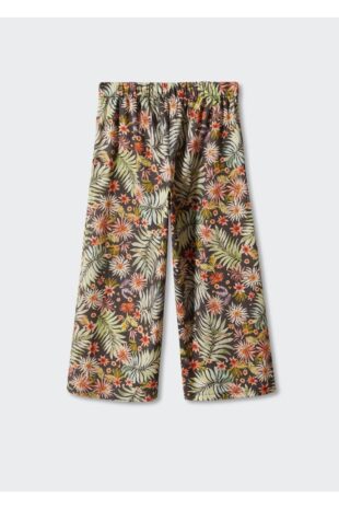 شلوار منگو سیاه فاق نرمال دخترانه مانگو 57061175