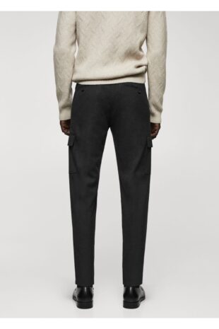 شلوار منگو بنفش فاق نرمال مردانه مانگو 67000624