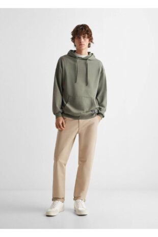 شلوار منگو بژ فاق نرمال مردانه مانگو 67010665