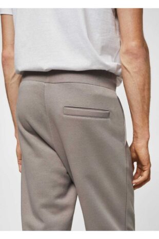 شلوار منگو قهوه ای فاق نرمال مردانه مانگو 67060644