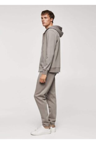 شلوار منگو قهوه ای فاق نرمال مردانه مانگو 67060644