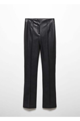 شلوار منگو سیاه فاق نرمال زنانه مانگو 57099080