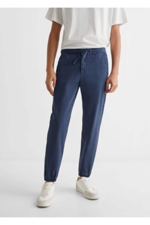 شلوار منگو لاجورد فاق نرمال مردانه مانگو 67000666