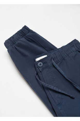 شلوار منگو لاجورد فاق نرمال مردانه مانگو 67000666