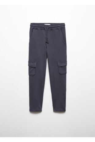 شلوار منگو سیاه فاق نرمال پسرانه مانگو 67050658