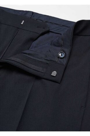 شلوار منگو لاجورد فاق نرمال مردانه مانگو 67000642