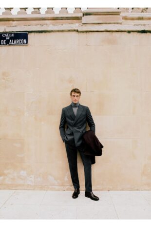 شلوار منگو خاکستری فاق نرمال مردانه مانگو 67000646