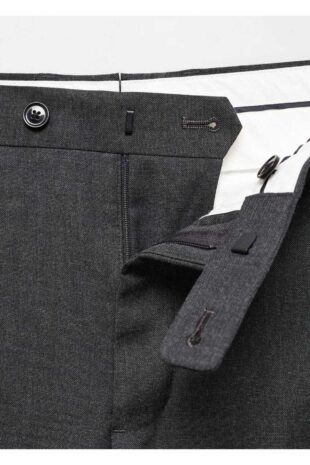 شلوار منگو خاکستری فاق نرمال مردانه مانگو 67000646