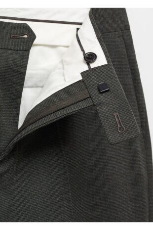 شلوار منگو سبز فاق نرمال مردانه مانگو 67000648