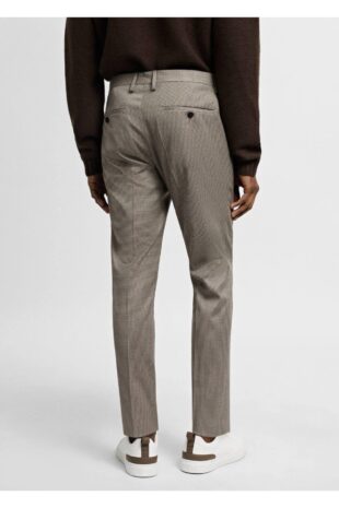 شلوار منگو بژ فاق نرمال مردانه مانگو 67000649