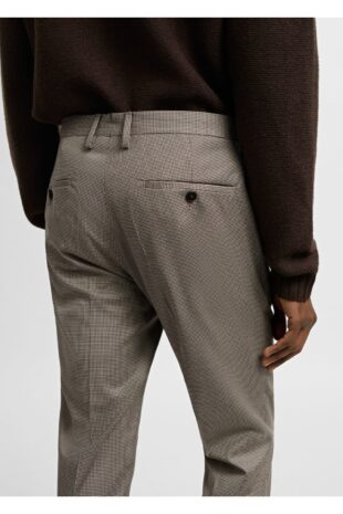 شلوار منگو بژ فاق نرمال مردانه مانگو 67000649