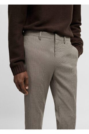 شلوار منگو بژ فاق نرمال مردانه مانگو 67000649