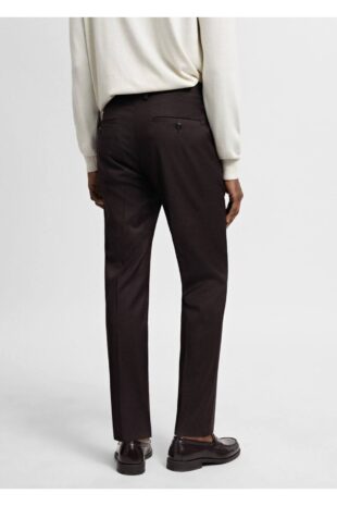 شلوار منگو خاکستری فاق نرمال مردانه مانگو 67000654