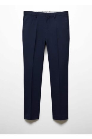 شلوار منگو لاجورد فاق نرمال مردانه مانگو 67010650