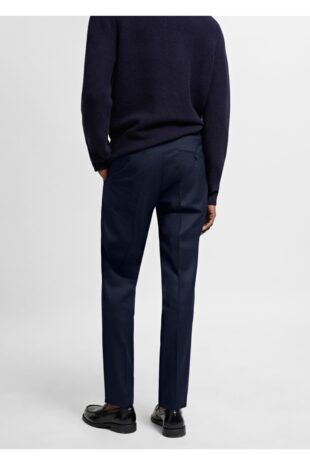 شلوار منگو لاجورد فاق نرمال مردانه مانگو 67010650