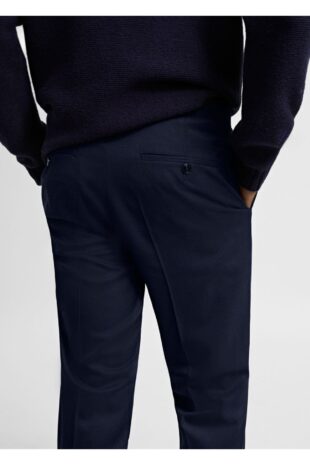 شلوار منگو لاجورد فاق نرمال مردانه مانگو 67010650