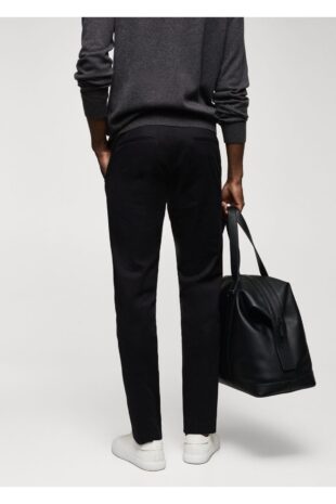 پیژامه سیاه فاق نرمال مردانه مانگو 57034392