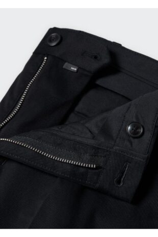 پیژامه سیاه فاق نرمال مردانه مانگو 57034392