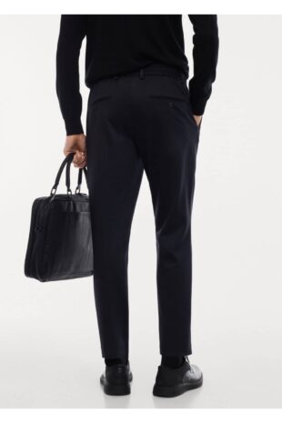 شلوار منگو لاجورد فاق نرمال مردانه مانگو 67010618