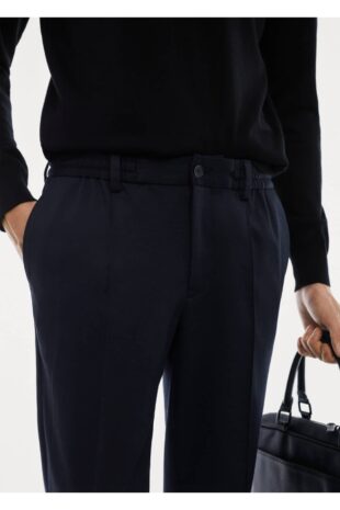 شلوار منگو لاجورد فاق نرمال مردانه مانگو 67010618