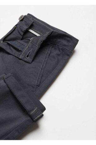 شلوار منگو خاکستری فاق نرمال پسرانه مانگو 67010662