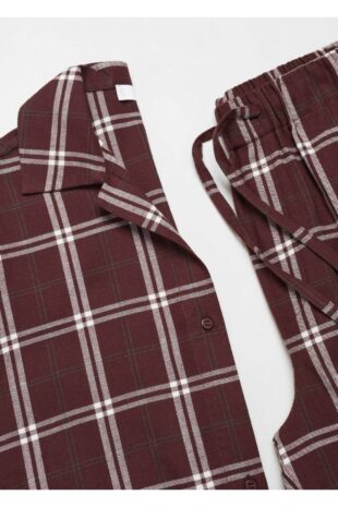 ست پیژامه قرمز فاق نرمال بلند زنانه مانگو 57067742