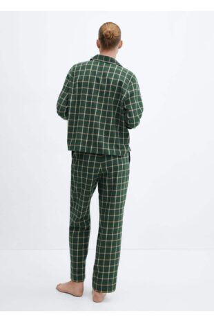 ست پیژامه سبز فاق نرمال بلند زنانه مانگو 57077743