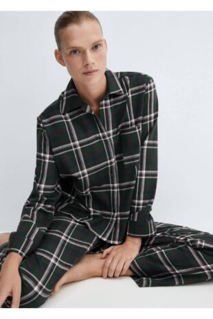 ست پیژامه قرمز فاق نرمال بلند زنانه مانگو 57097741