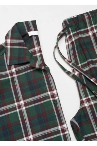 ست پیژامه قرمز فاق نرمال بلند زنانه مانگو 57097741