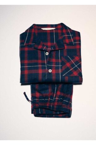 ست پیژامه قرمز فاق نرمال بلند پسرانه مانگو 57079090