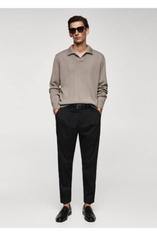 تی شرت منگو بژ مردانه مانگو 57089404