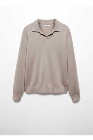 تی شرت منگو بژ مردانه مانگو 57089404