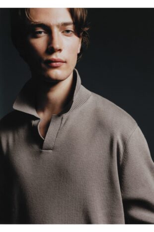 تی شرت منگو بژ مردانه مانگو 57089404