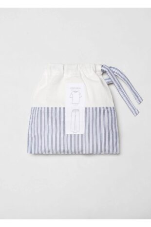 ست پیژامه آبی فاق نرمال بلند مردانه مانگو 67020676