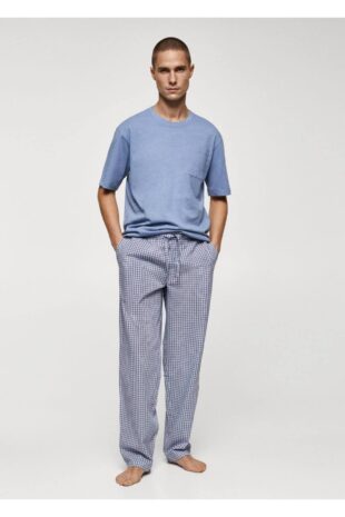 ست پیژامه لاجورد فاق نرمال ندارد مردانه مانگو 67050674