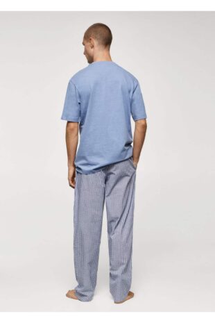 ست پیژامه لاجورد فاق نرمال ندارد مردانه مانگو 67050674