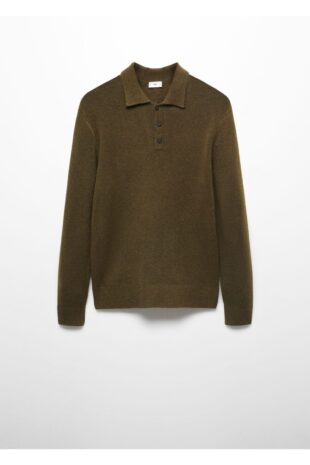 بافت منگو خاکی مردانه مانگو 67070643