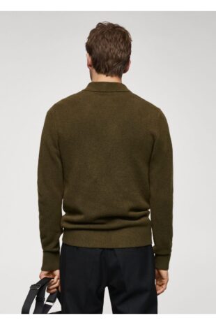 بافت منگو خاکی مردانه مانگو 67070643