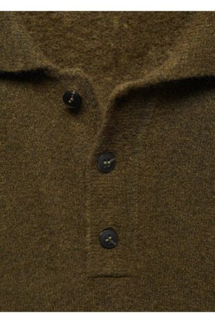 بافت منگو خاکی مردانه مانگو 67070643