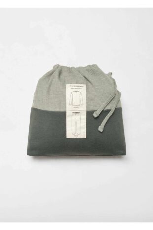 ست پیژامه خاکی فاق نرمال بلند مردانه مانگو 67070673