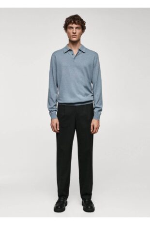 بافت منگو آبی مردانه مانگو 67090644