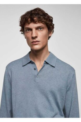 بافت منگو آبی مردانه مانگو 67090644