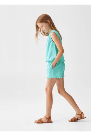 شلوارک منگو فیروزه فاق نرمال دخترانه مانگو 57040372