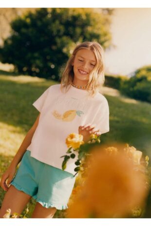 شلوارک منگو فیروزه فاق نرمال دخترانه مانگو 57040372