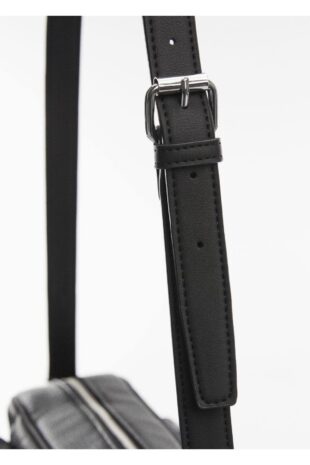 کیف رودوشی منگو سیاه مردانه مانگو 67050639