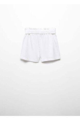 شلوارک منگو سفید فاق نرمال دخترانه مانگو 67070441